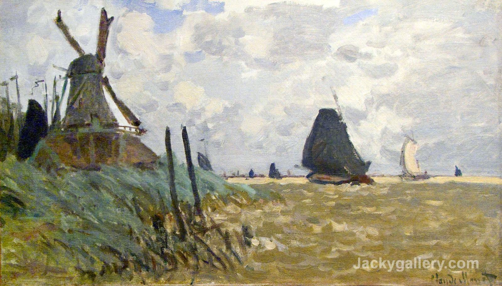 Windmill near Zaandam by Claude Monet paintings reproduction